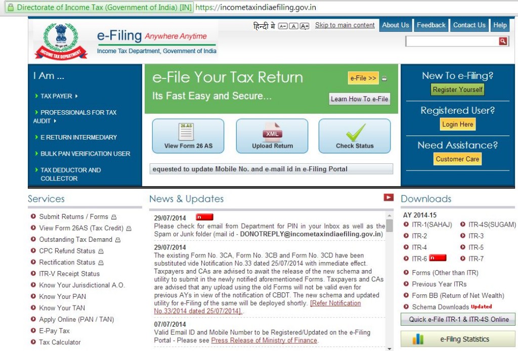 Steps of Online E-Filing Income Tax Returns from Home | Reckon Talk