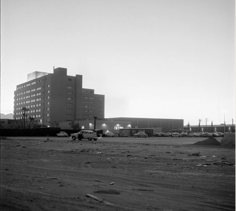 Riviera, las vegas in 1955. This building was the first high rise on the las vegas strip, and now it’s the strip’s oldest existing structure.