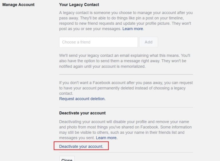 How to Deactivate FB account - Difference between Deactivation and ...